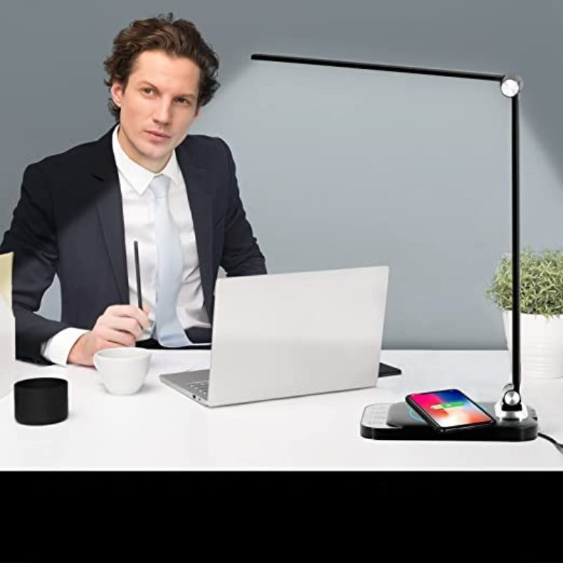 LED Desk Lamp - With USB Charging Port and Dimmable Function - Perfect For Office and Study