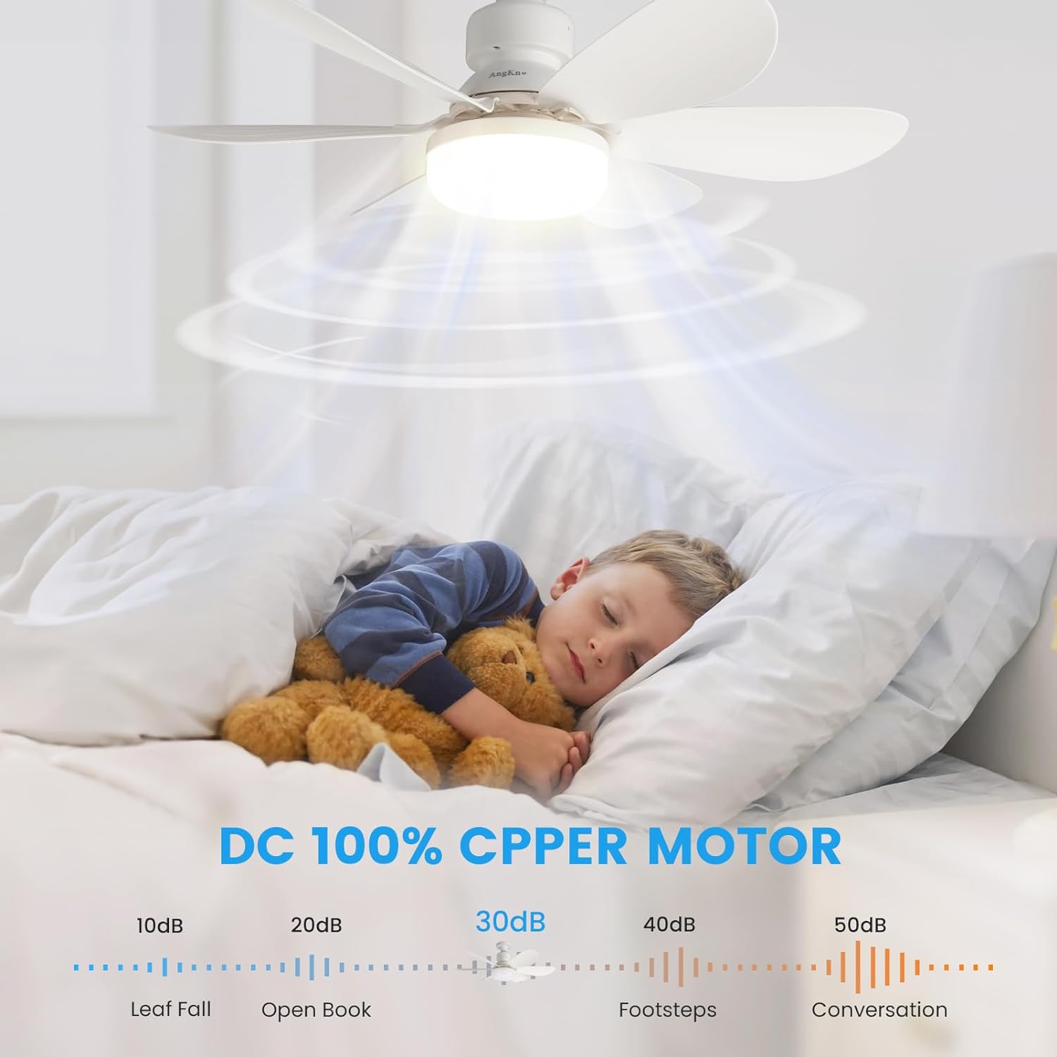 Ventilatore da soffitto con telecomando e illuminazione LED regolabile