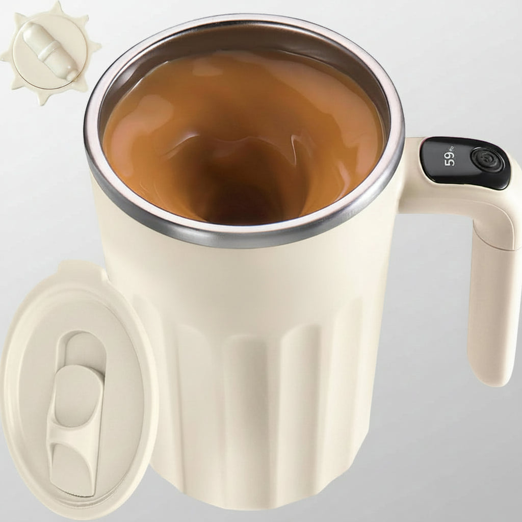 Caneca de café Copo misturador em aço inoxidável com tampa 360 ml