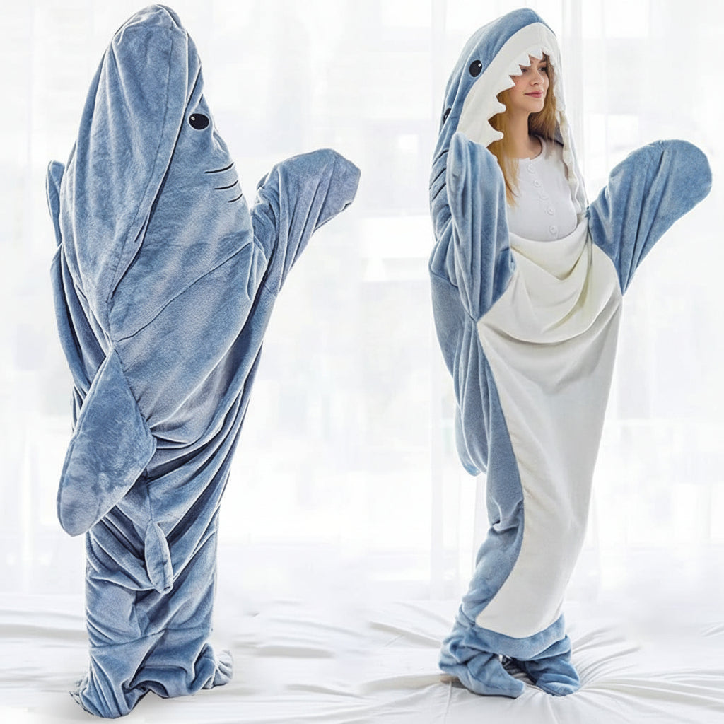 Deken Draagbaar Haai Fleece Warm Knuffel