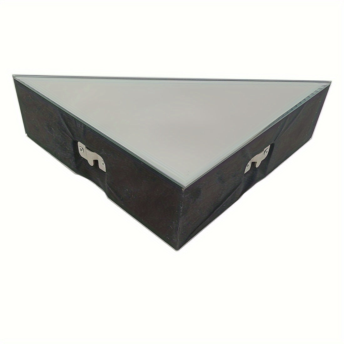 CrystalGlam - Zwevende Hoekplank Set met Glas en Spiegelafwerking voor Slaapkamer