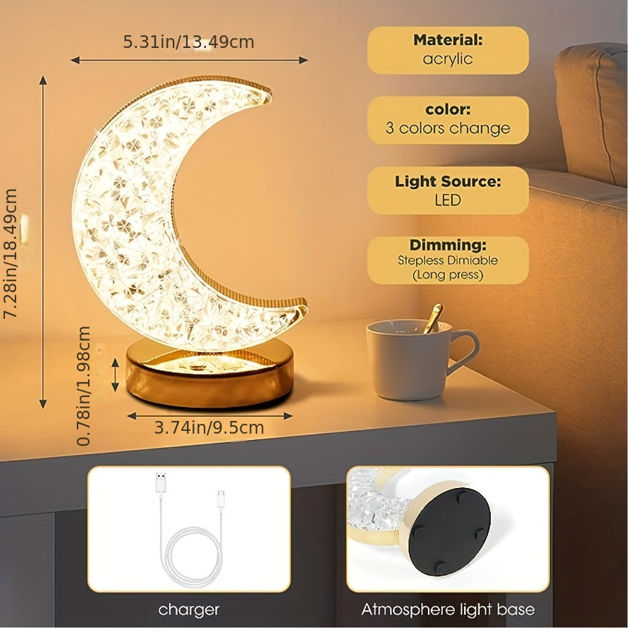 SterLamp - Lámpara de mesa de cristal regulable con control táctil