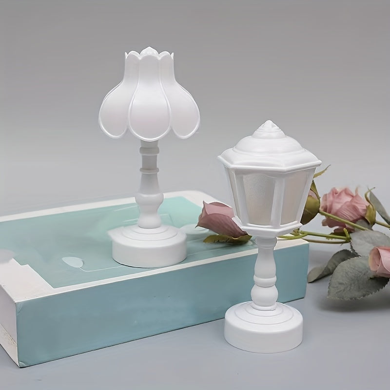 LumiDeco - Mini Lámpara de Mesa LED Retro Decoración para el Hogar Luz Nocturna
