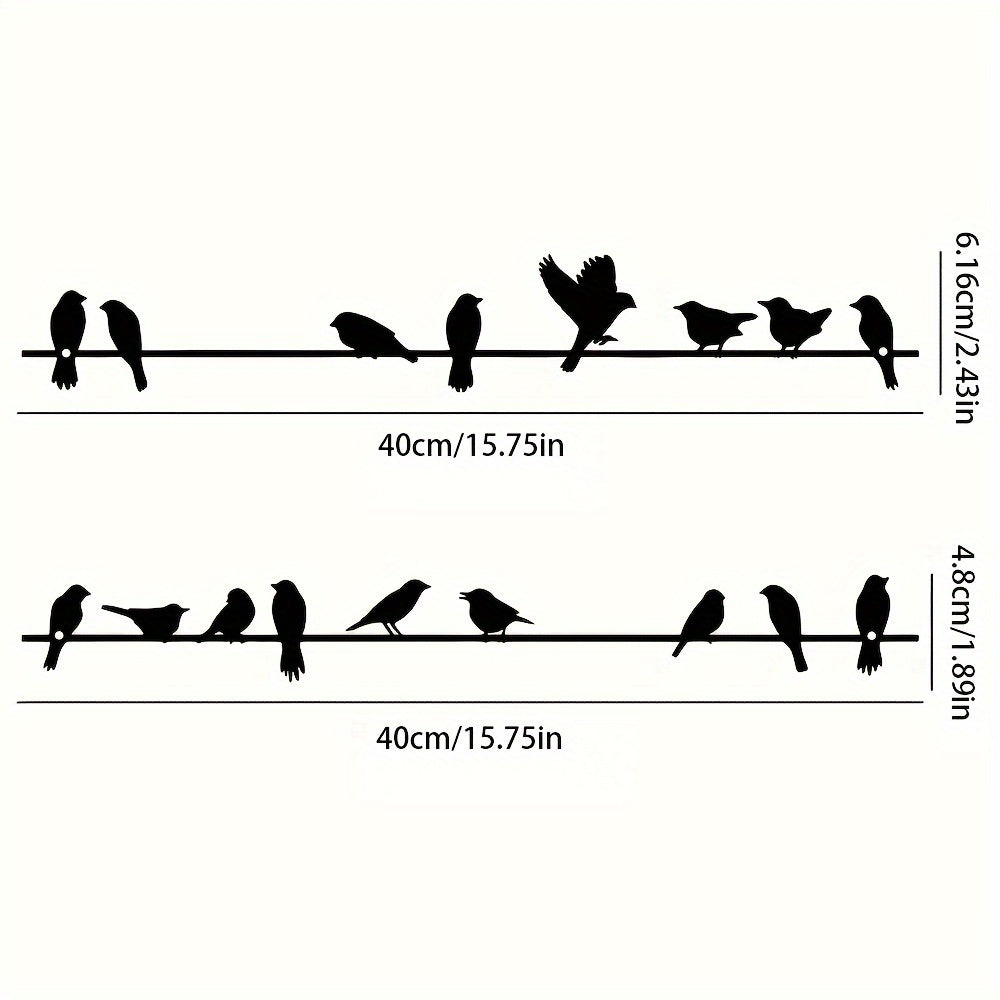 BirdSet - Set van 2 Metalen Vogel Wanddecoraties