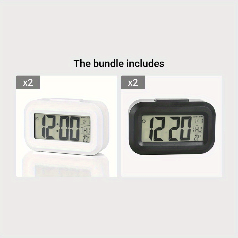 SilentTime - Reloj despertador LED silencioso con visualización de fecha y temperatura