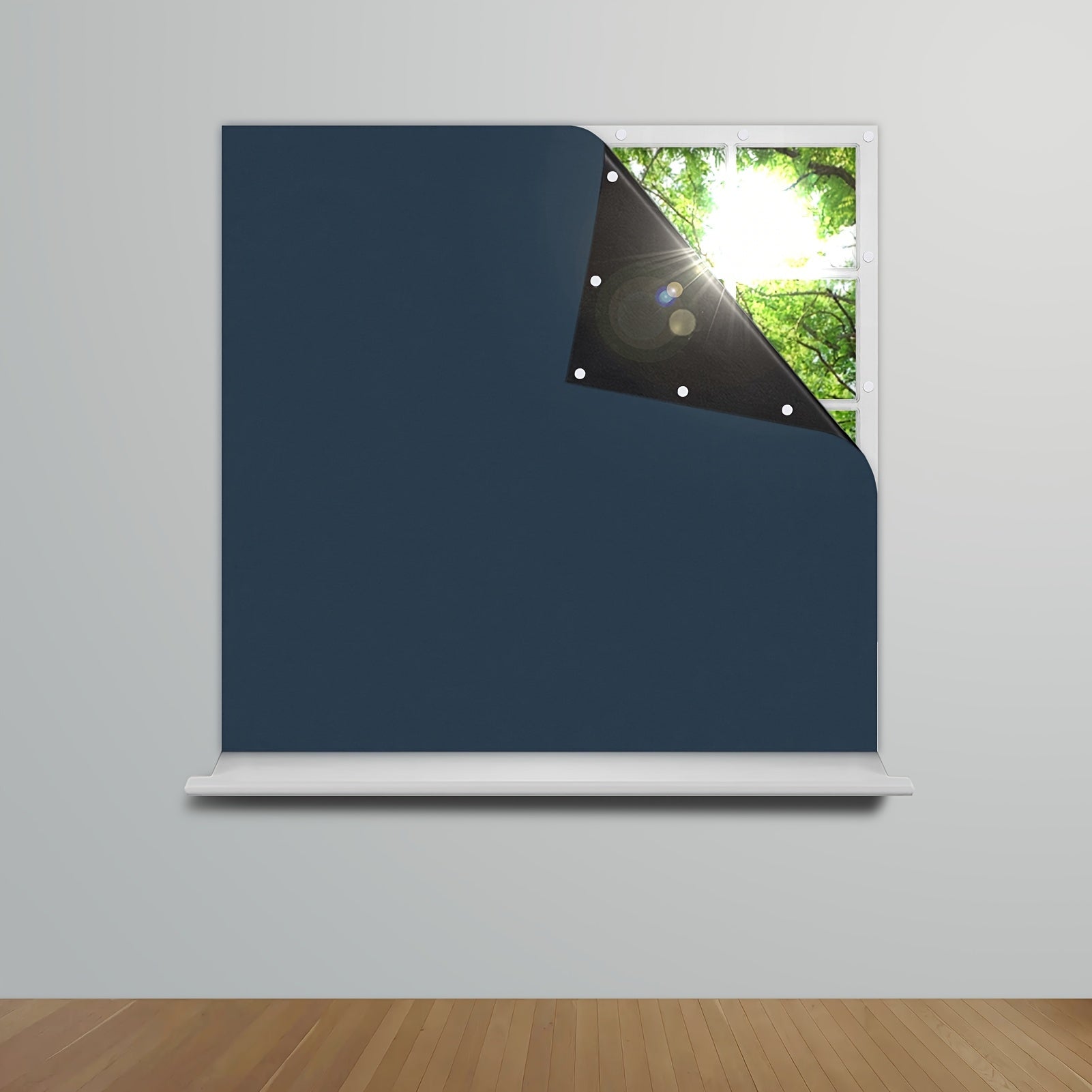 1 Pieza Cortinas Opacas - Persianas Opacas Portátiles, Cubierta de Ventanas para Dormitorio y Sala de Estar