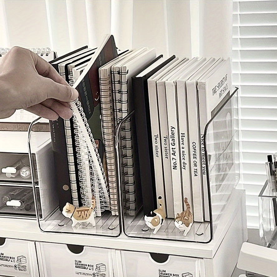 ClearStand - Supporti per libri a forma di U in acrilico trasparente per conservazione domestica e d'ufficio