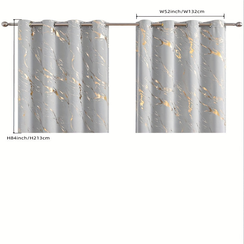 Tende oscuranti in marmo - 2 pezzi tende moderne con motivo marmo