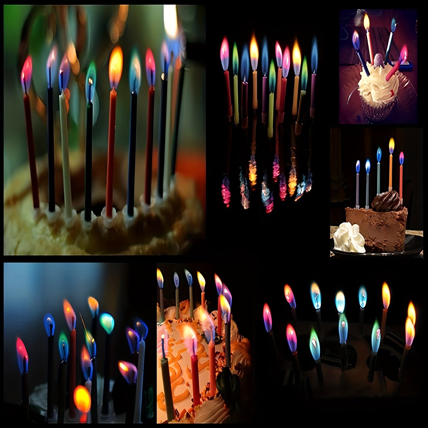 Colorflame Candele di Compleanno e Portacandele – Candele Colorate per Compleanni, Anniversari, Matrimoni e Festeggiamenti