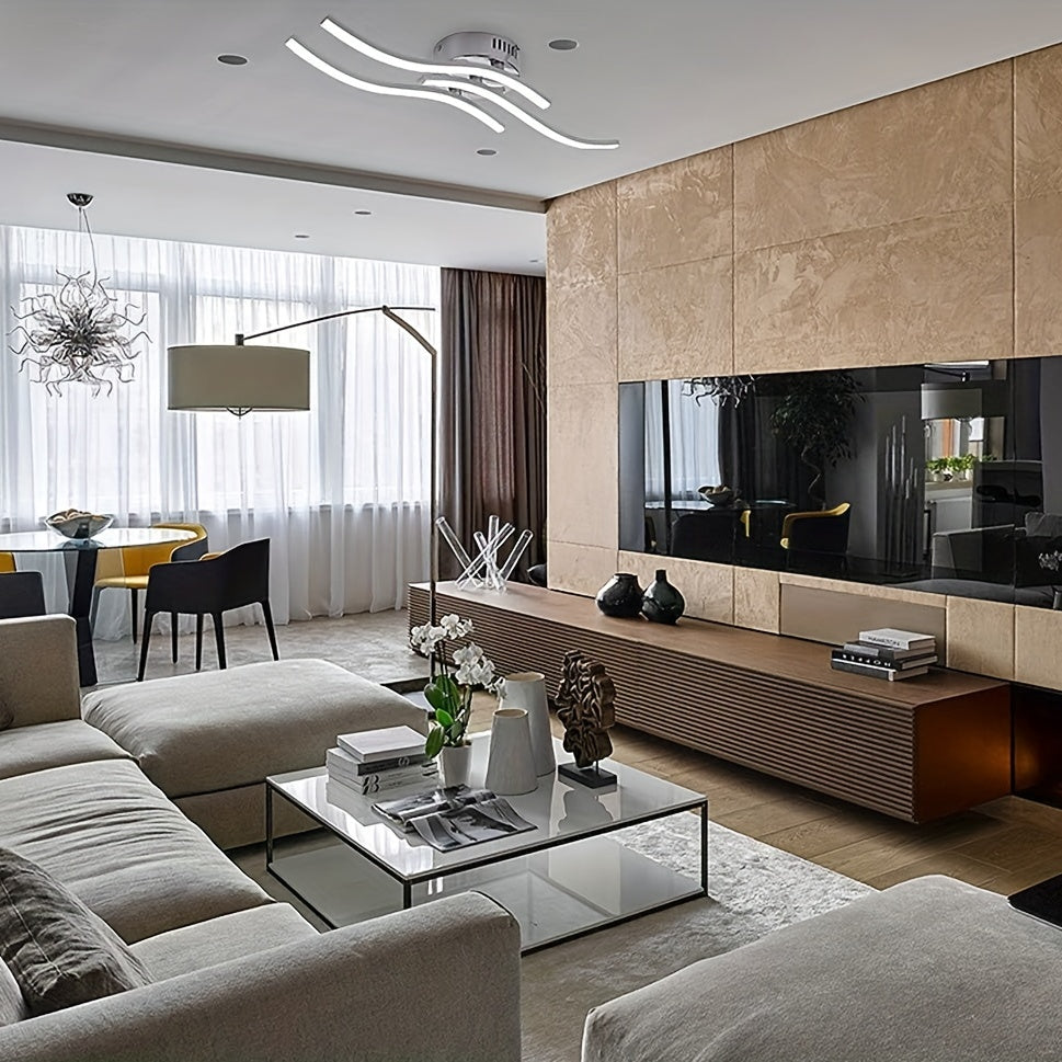 LumaCurve - Dimbare LED Plafondlamp met Elegant Curve Design