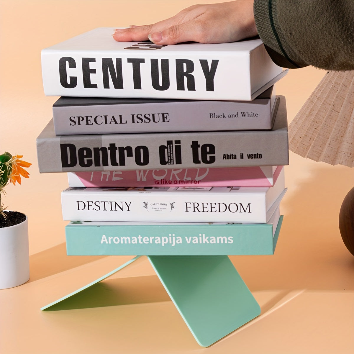 8-delige L-vormige Boekensteunen - Duurzaam PP Materiaal, Bureau- en Studentenorganizer