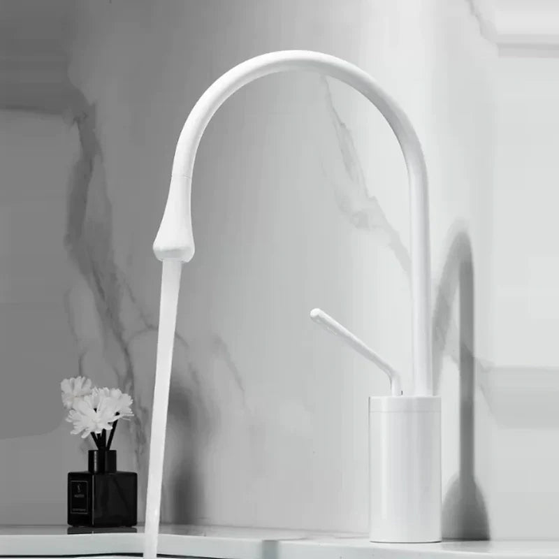 Drops Style Bathroom Sink Faucet Swivel Waterfall Faucet