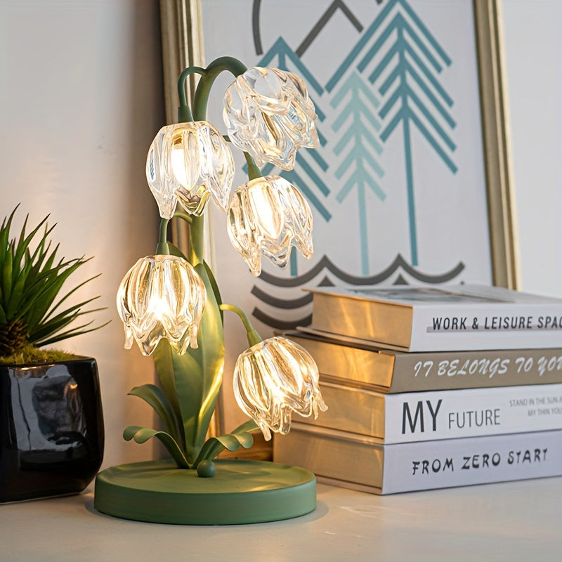 BellBloom - Elegante Bellflower LED Tafellamp