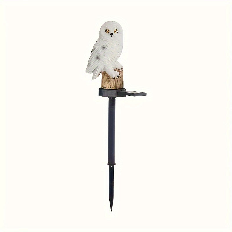 SolarOwl - LED Solar Lawn Lamp, Garden Decoration with Resin Design