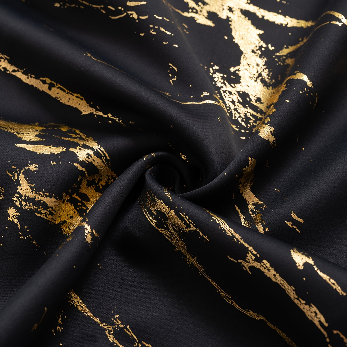 2 Pezzi Tende Oscuranti con Stampa in Marmo Bronzo - Tende per il Soggiorno e la Camera da Letto