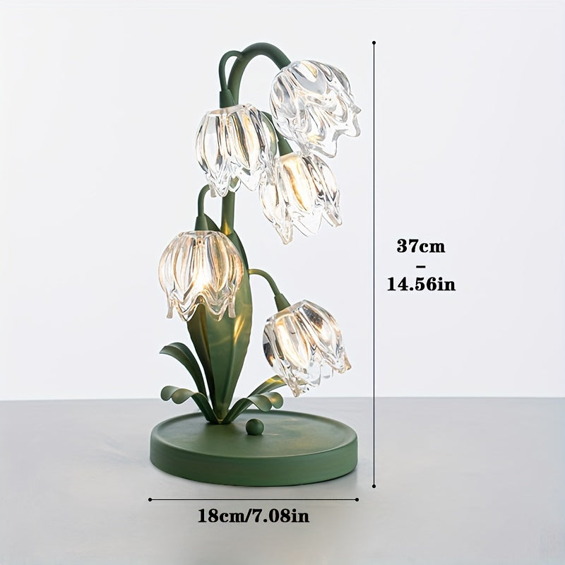 BellBloom - Elegante Bellflower LED Tafellamp