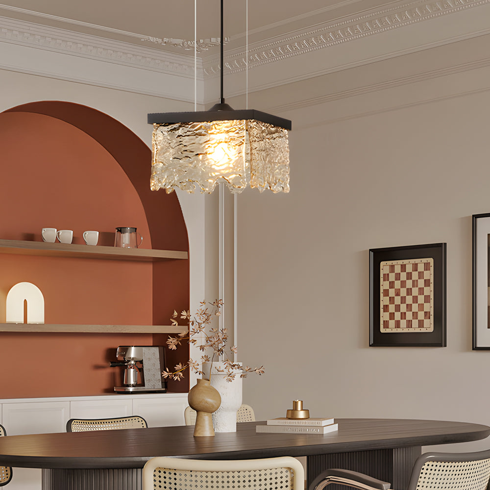 1/2-Light Glass 3-Step Dimmable Chandelier Dining Room Lighting