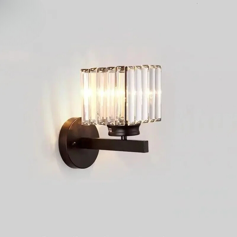 CrystalLuxe - Lámpara de pared LED moderna de cristal