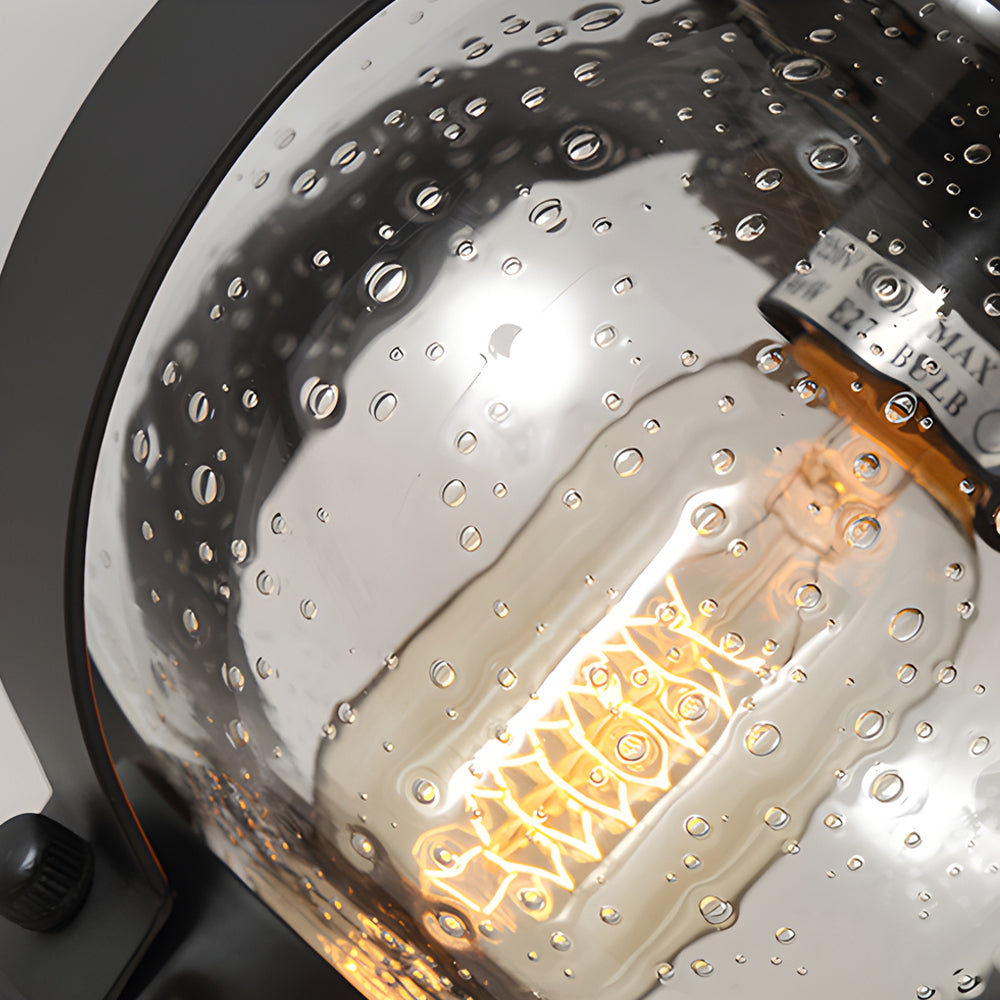 Lámpara de pared exterior LED de 1 luz con brazo curvado