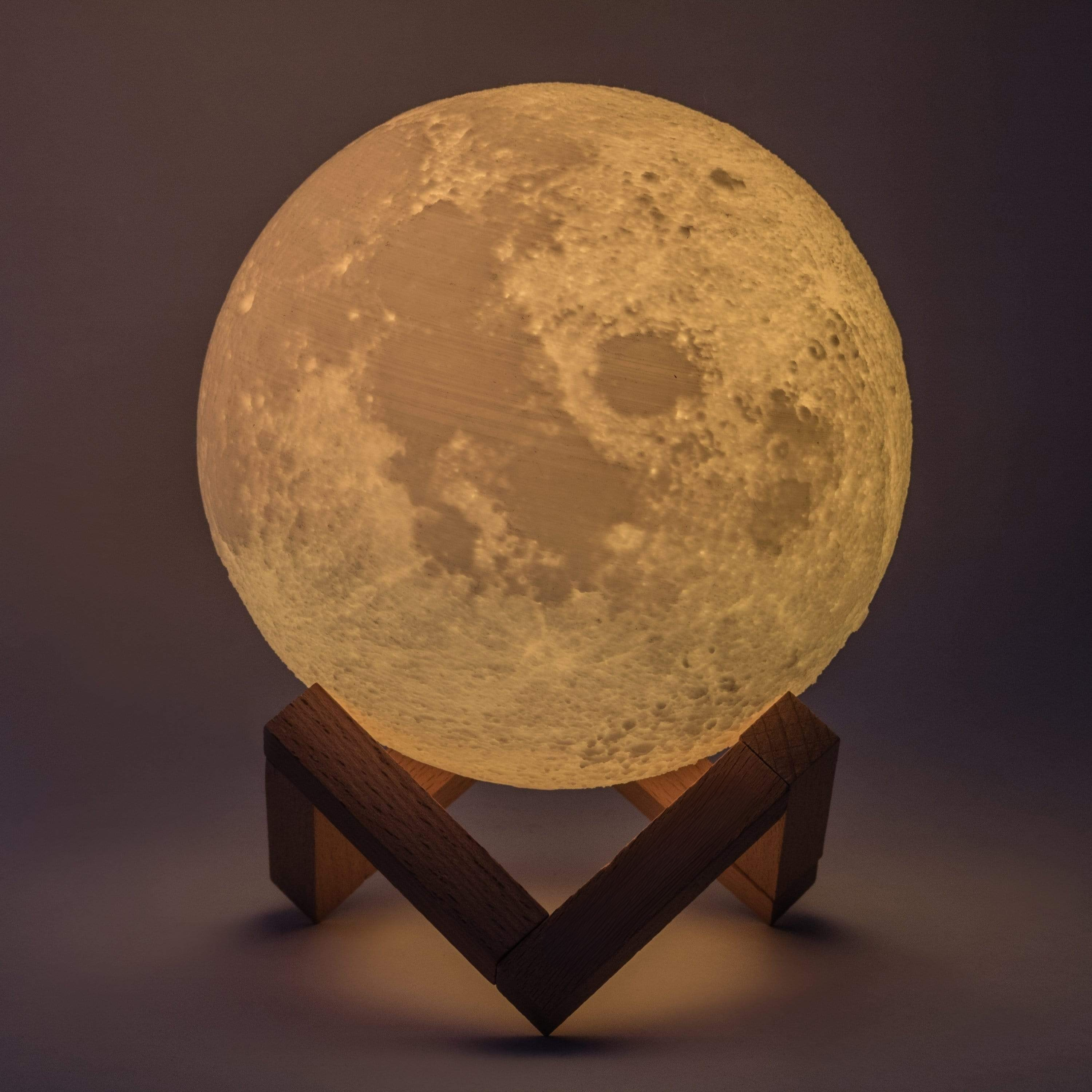 LunarGlow - Lámpara de luna inalámbrica con detalle 3D