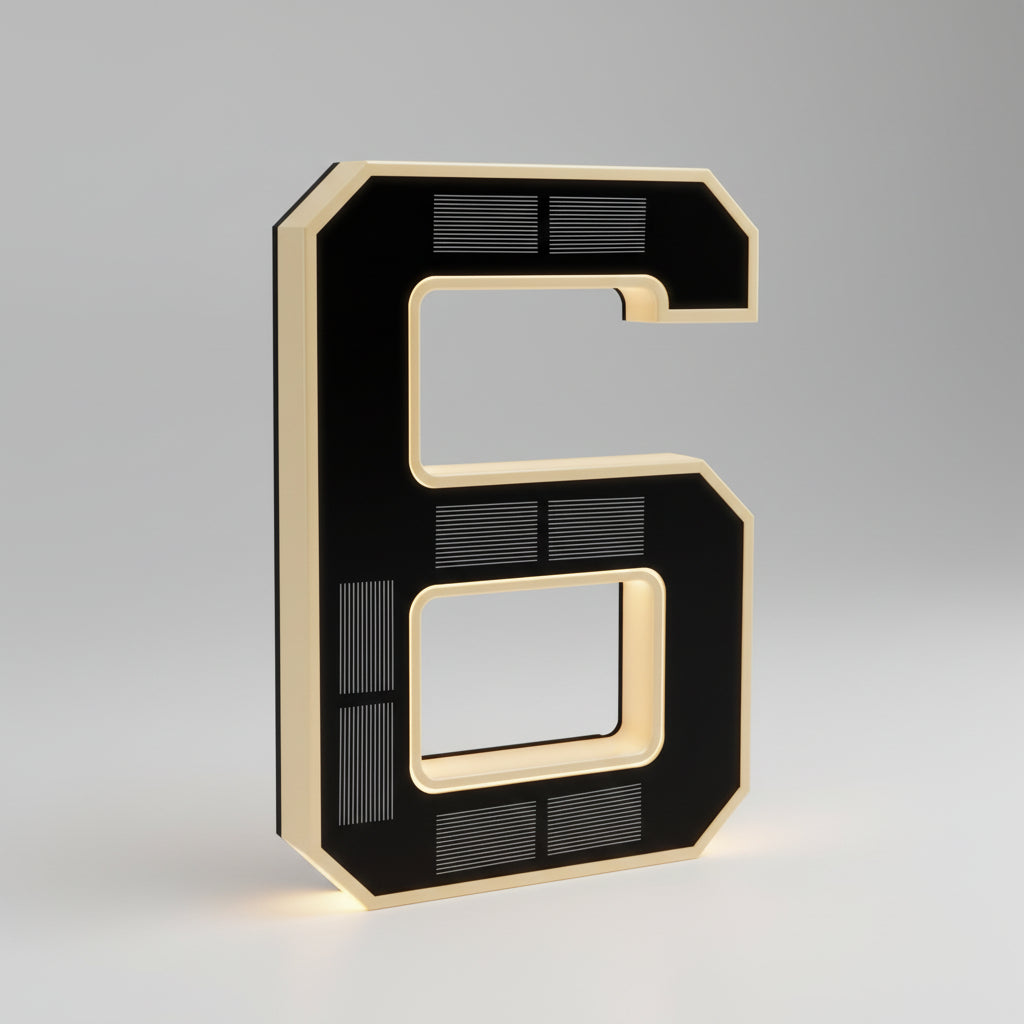 Luce per Numero Civico Solare Display LED Impermeabile Alimentata a Energia Solare