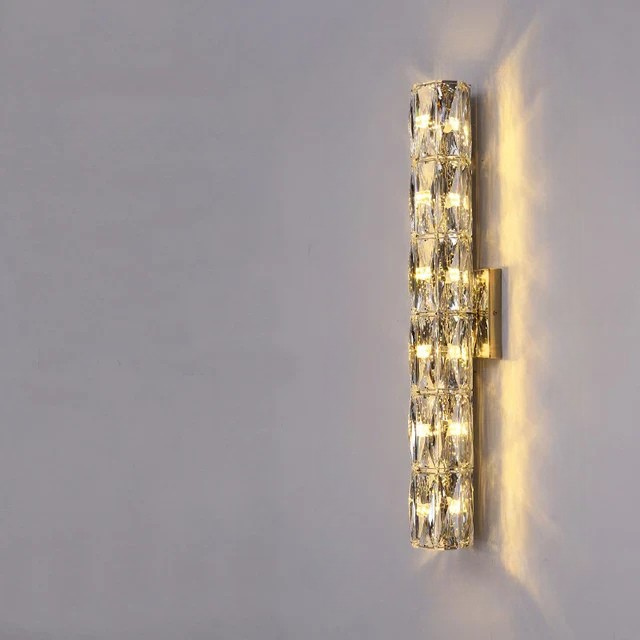 CrystalLuxe - Lámpara de pared real para dormitorio