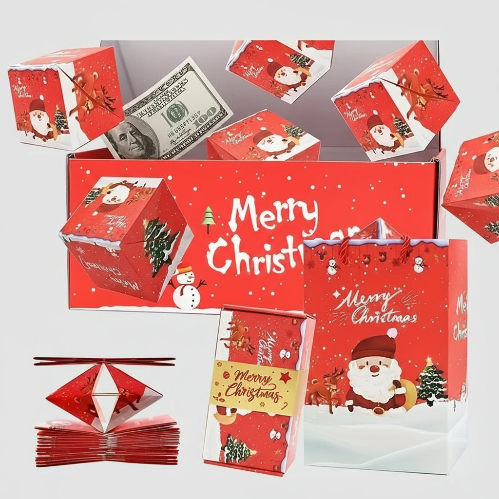 Kerstkaarten Adventskalender Cartoon Ontwerpen Geldverpakking