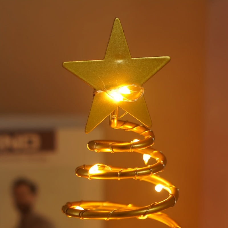 StarGlow - LED Sterboom Tafellamp, Batterijgevoed en Roestbestendig