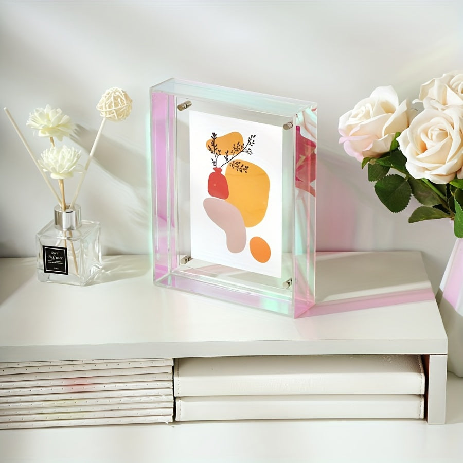 Elegante Acryl Fotolijst - Rechthoekig, Muurmontage of Tafeldecoratie voor Bruidsfoto's, Posters & Puzzels - Geen Stroom Nodig, Woondecoratie