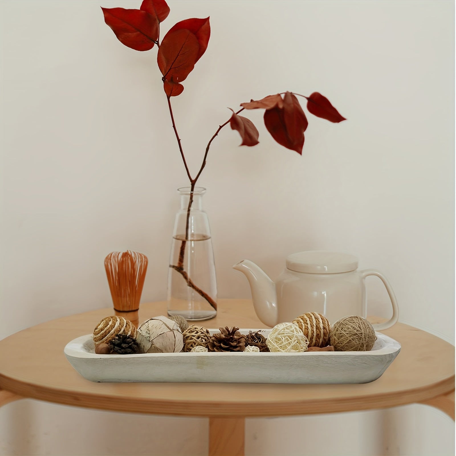 WoodServe Dough Bowl - Hand-Carved Wooden Decorative Bowl for Table Decor