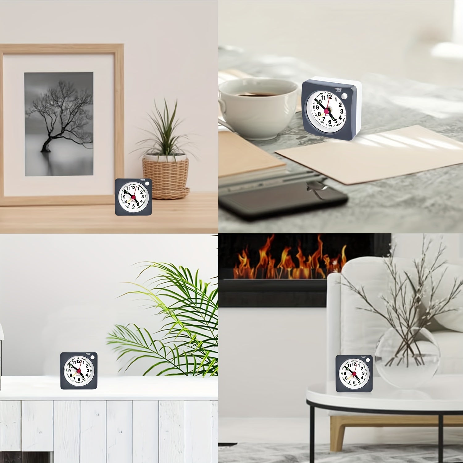 TravelSquare - Compacte Reisklok met Snooze en Nachtlampje