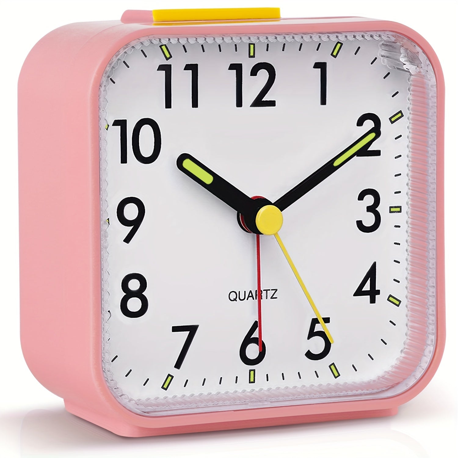 TimeRest - Klassieke Vierkante Reiswekker met Snooze en Lichtgevende Wijzers