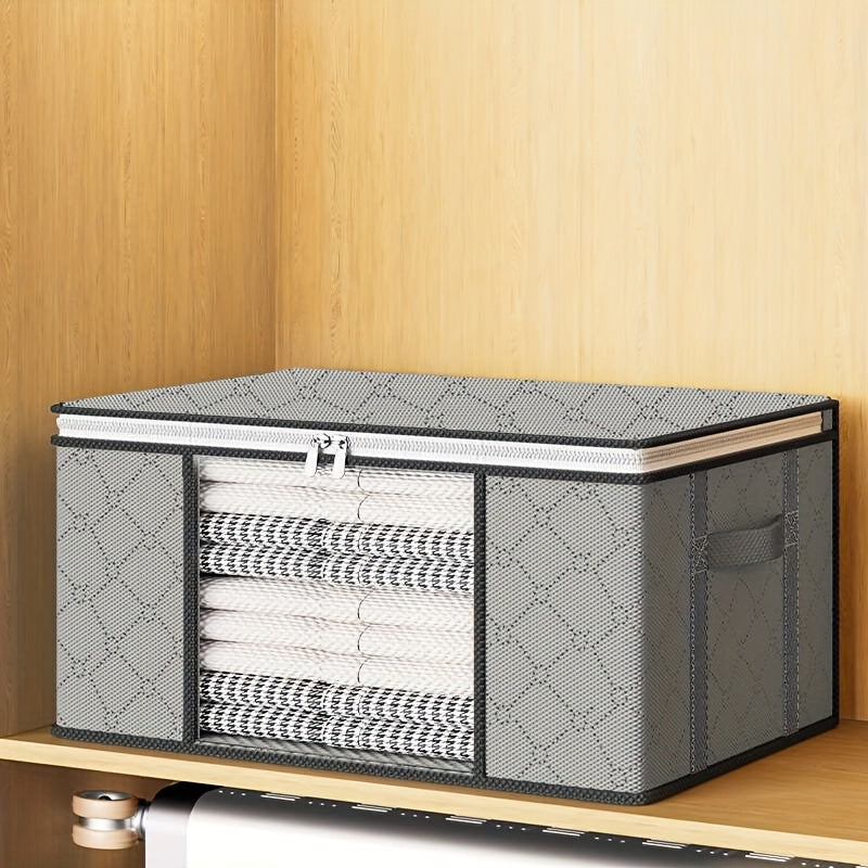 Set di 4 sacchetti pieghevoli per riporre – Grigio con finestra