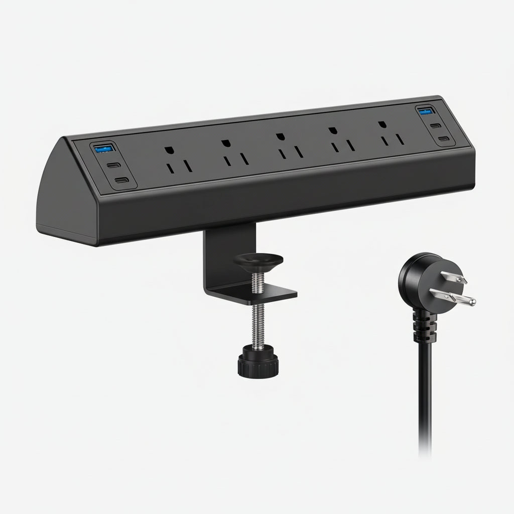 Bureauklem Stekkerdoos USB-C USB-A Poorten Snelle Oplading