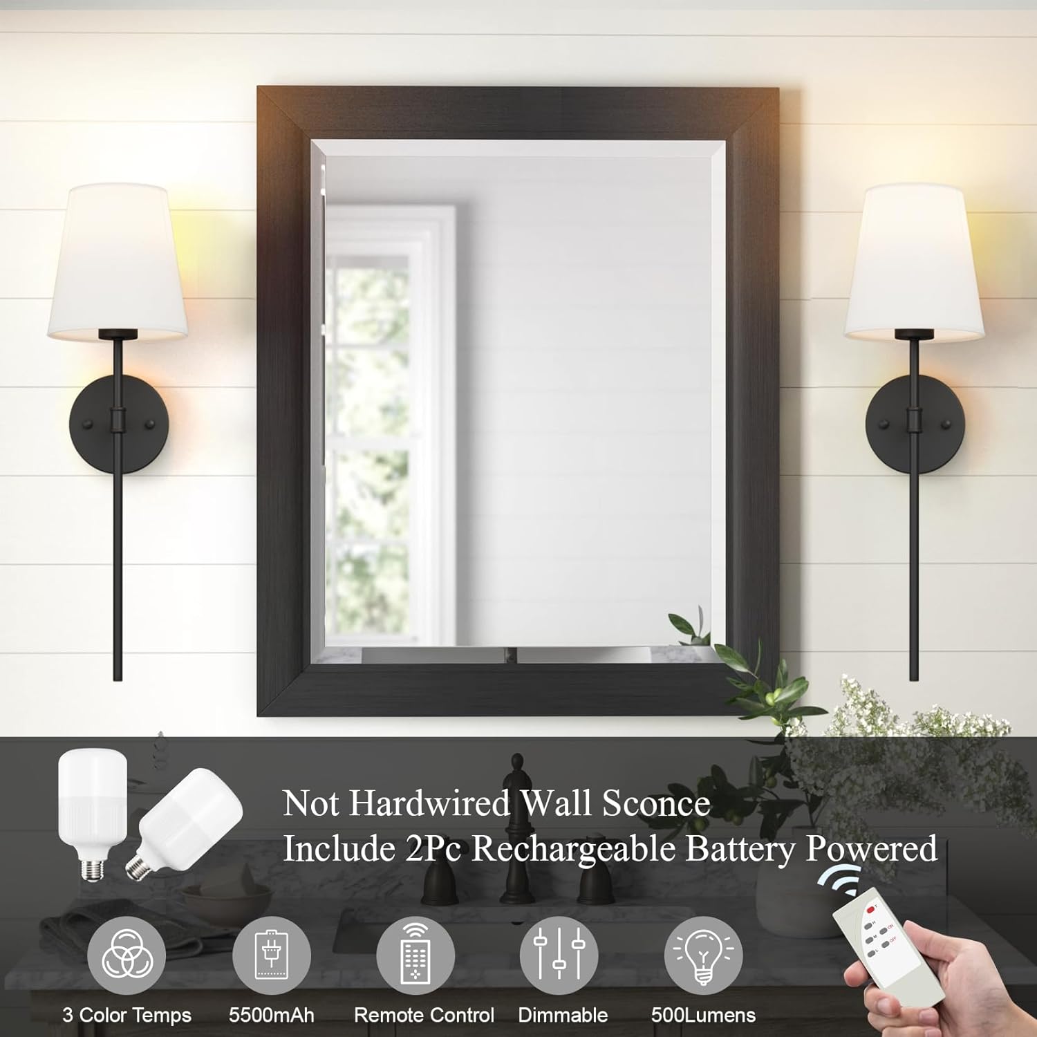 Juego de 2 lámparas de pared elegantes