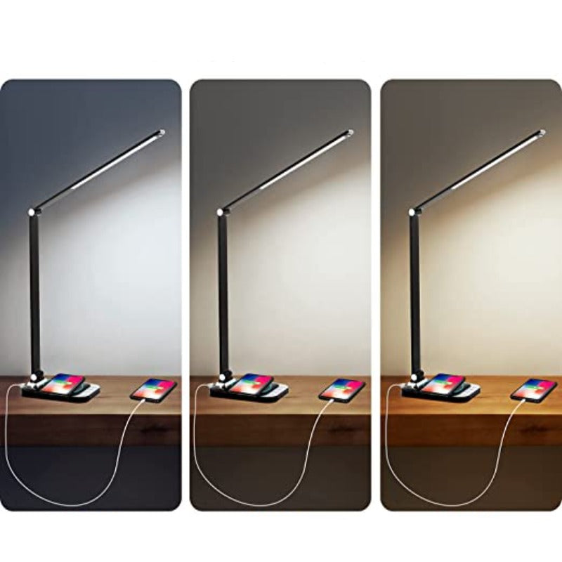 LED Desk Lamp - With USB Charging Port and Dimmable Function - Perfect For Office and Study