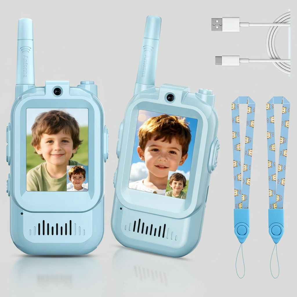 Walkie Talkie Video Bambini Ricaricabile Lunga Distanza