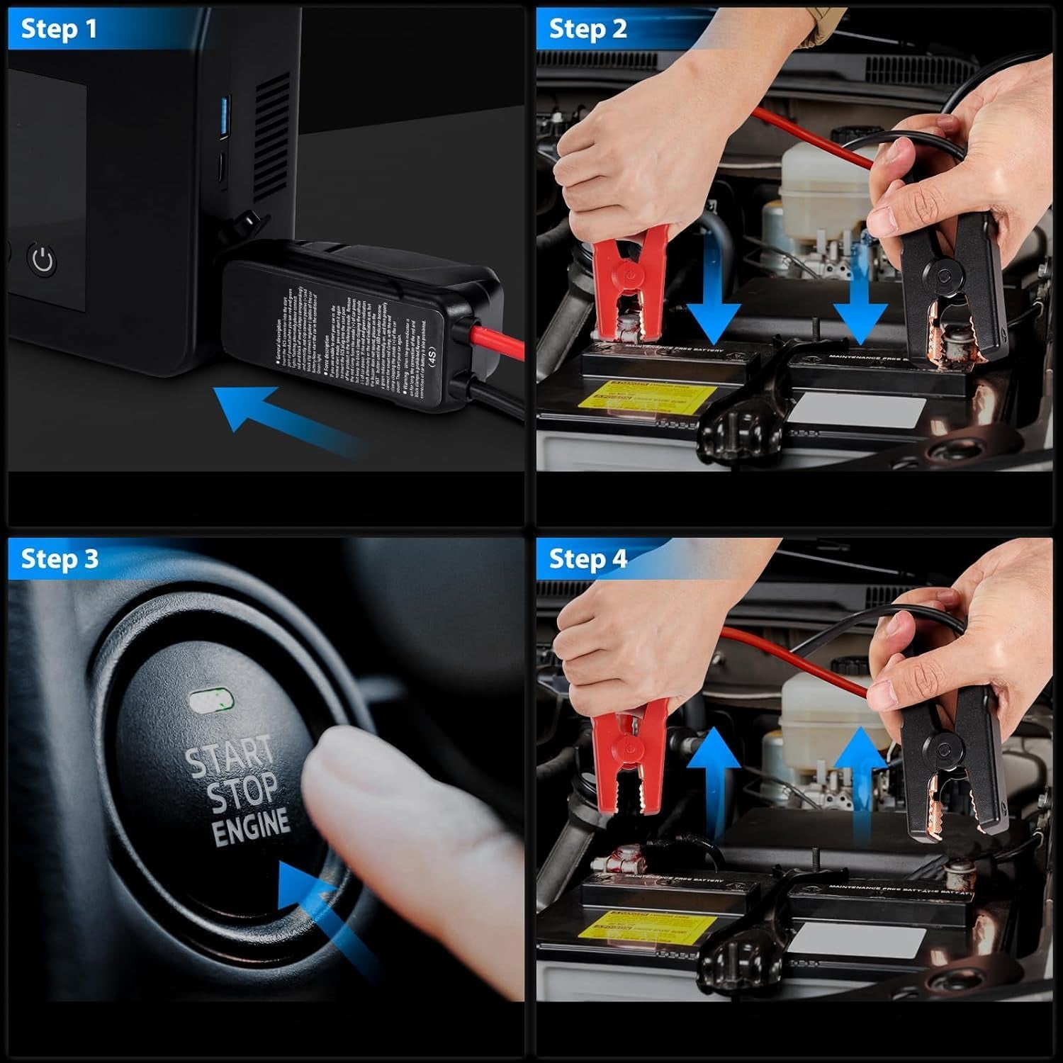 Draagbare Auto Jumpstarter Luchtcompressor Oplaadfunctie
