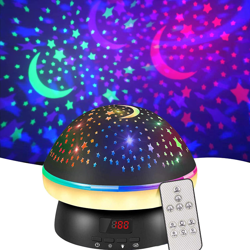 Star Projector Night Light for Children - 16 Colors, Timer and Remote Control