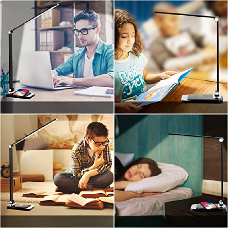 LED Desk Lamp - With USB Charging Port and Dimmable Function - Perfect For Office and Study