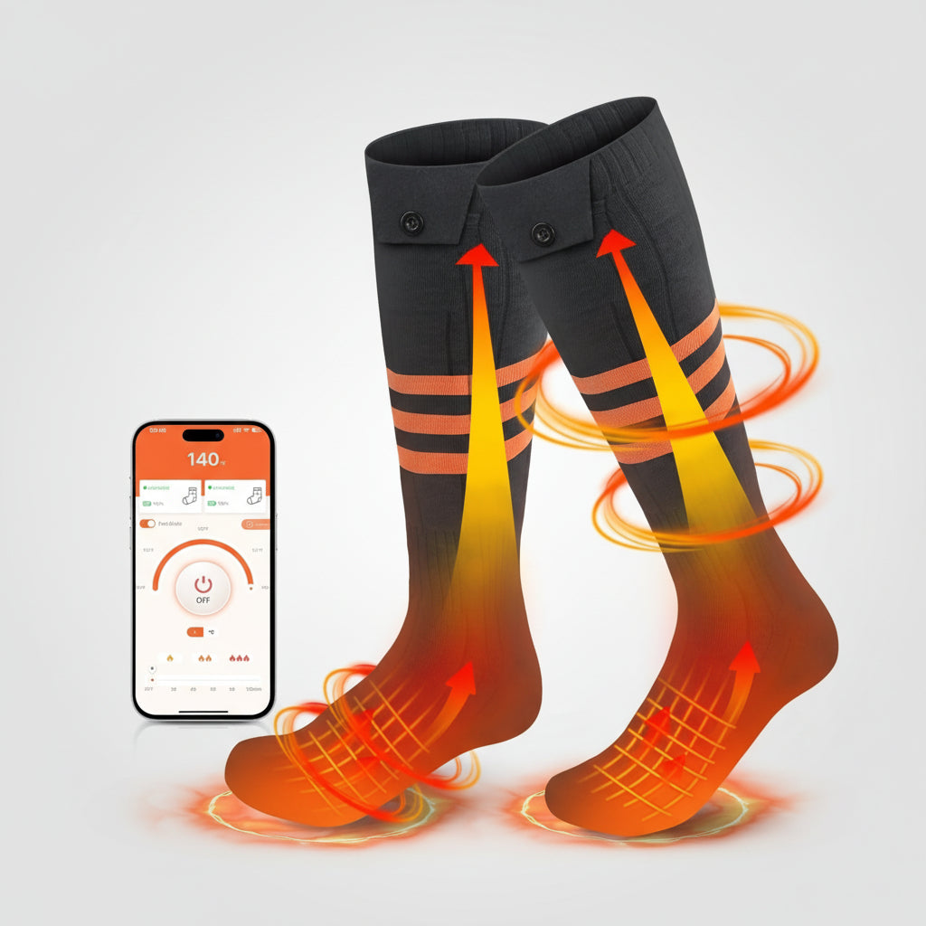Verwarmde Sokken App Besturing 4 Warmte Instellingen