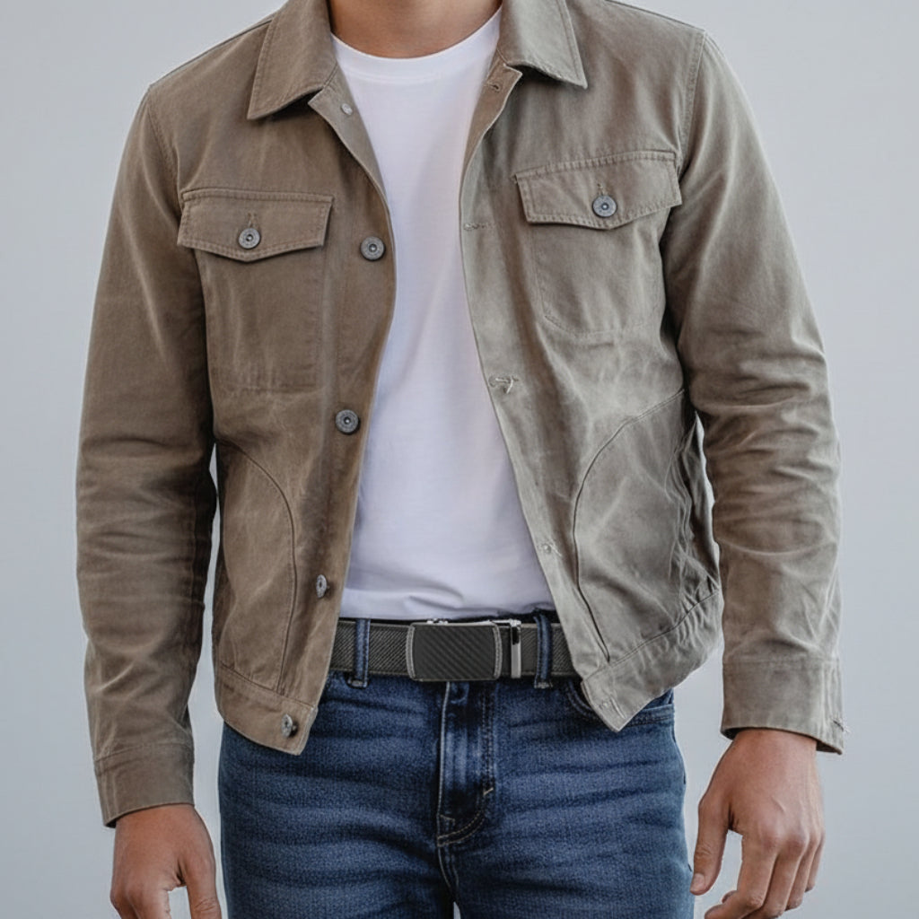 Leren Automatische Riem Heren Verstelbare Gesp Zonder Gaten