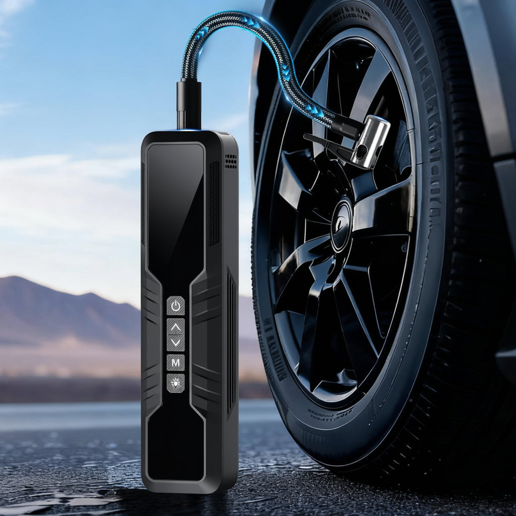 Luchtcompressor Auto Draadloze Bandenpomp Digitaal Compact