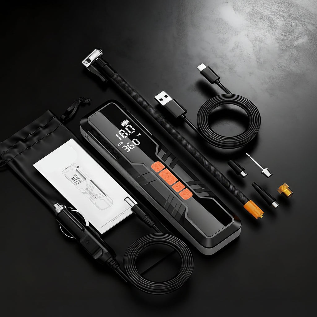 Luchtcompressor Auto Draadloze Bandenpomp Digitaal Compact