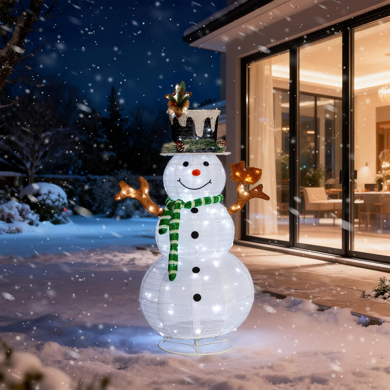 Lichtgevende Kerstman Tuindecoratie 90 LED Lichten