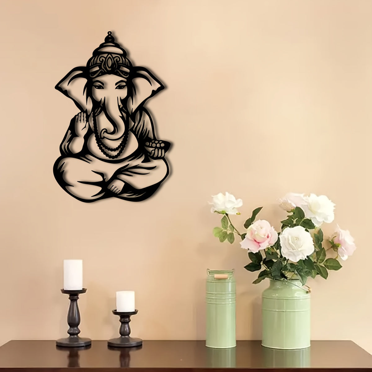GaneshaDecor - IJzeren Ganesha Muurkunst