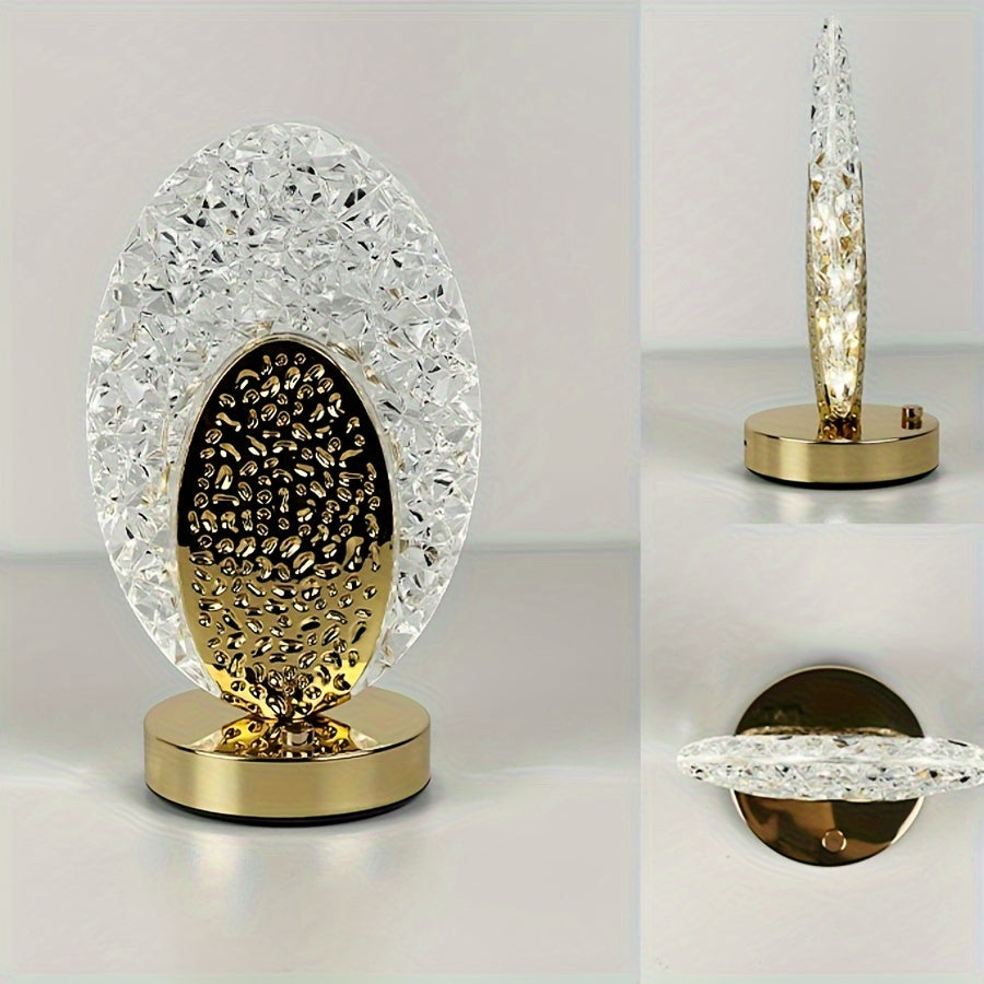 FeatherLamp - Lámpara de mesa táctil USB con diseño de pluma de pavo real, luz LED infinitamente regulable