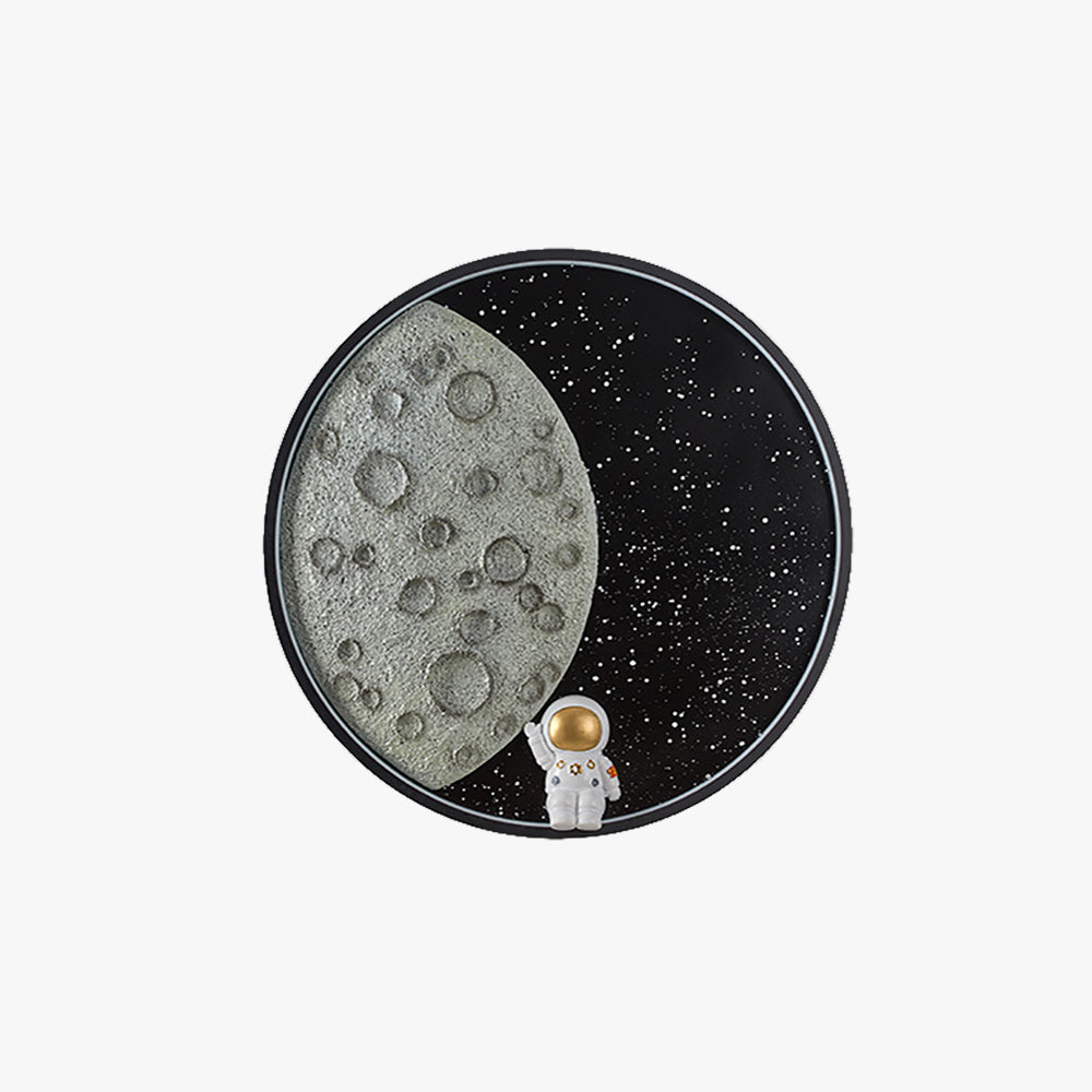 Elif Moderno Astronauta Maan Lámpara de Pared LED Dormitorio/Infantil Interior Metal Regulable
