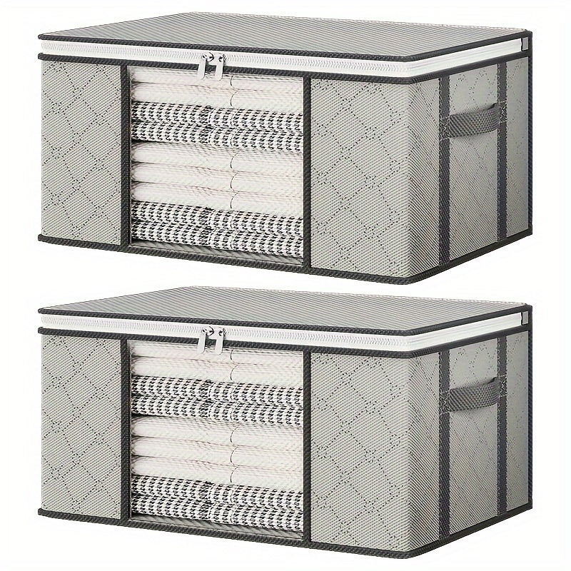 Set di 4 sacchetti pieghevoli per riporre – Grigio con finestra