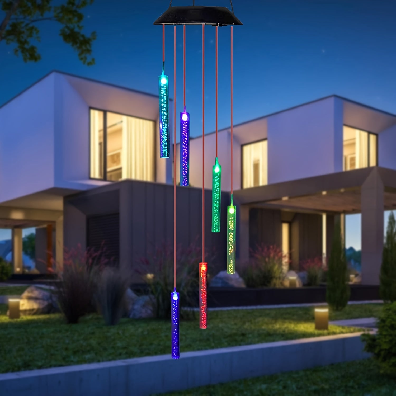 SolarChime - Color Changing LED Wind Chime for Outdoors